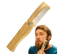 Peine pequeño para barba, peine plegable portátil para bigote, peines plegables de madera para hombres, peines portátiles, estilo antiestático para hombres