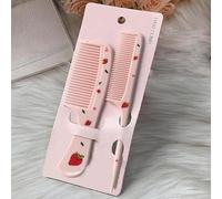 Peine pequeño y bonito para el pelo, juego de 2 peines para el pelo, peine de cola de rata de dientes finos, peine portátil antiestático de plástico, peine de peluquería para regalo para mojado y seco