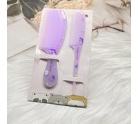 Peine pequeño y bonito para el pelo, juego de 2 peines para el pelo, peine de cola de rata de dientes finos para niñas y niños, peine portátil antiestático de plástico, peine de peluquería para regalo