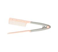 Peine plano Peine alisador de salón de peluquería peinado plancha de pelo en forma de V peine recto alisador para el cabello para ir a casa Fechado viaje por carretera de vacaciones