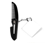 Peine plegable para barba con bigote, peine de bolsillo pequeño para hombres, aseo diario y cuidado del cabello