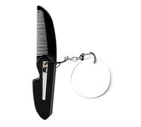 Peine plegable para barba con bigote, peine de bolsillo pequeño para hombres, aseo diario y cuidado del cabello