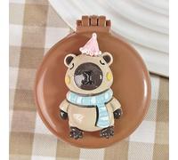 Peine plegable para bolsa de aire de doble propósito de dibujos animados, espejo cosmético, cojín de aire, peine redondo pequeño con corazón para niña