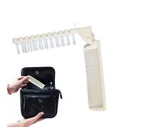 Peine plegable para el pelo para hombres, cepillo de pelo portátil de doble cabeza, herramienta para barba de bolsillo, peine plegable con cerdas antiestáticas, cepillo de aseo ligero para viajes