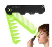 Peine plegable - Peine de bolsillo plegable compacto con compañero diario fiable | Cepillos profesionales de peluquería con estilo | Barba de acero duradero para un aseo preciso en cualquier lugar