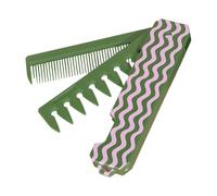 Peine plegable, peine de dientes ancho - Peine de viaje diente fino y diente ancho - Herramienta de estilo plegable para niñas, desestimado portátil que se desplegó con para el cabello, barbas y bigot