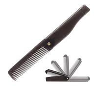 Peine Plegable Portátil - Cepillo Para Bigote Y Barba - Peine de Bolsillo Compacto para Aseo de Cabello y Barba - Hogar Coche Trabajo Viaje