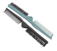 Peine Plegable Portátil de Doble Diente, 2 Unidades, PP ABS | Cabello Liso y Rizado, Uso Doméstico y Profesional, Color Surtido, Accesorio de Peluquería
