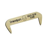 Peine portátil de madera para hombre calvo para abuelo, divertido y novedoso, divertido y creativo regalo para el día del padre