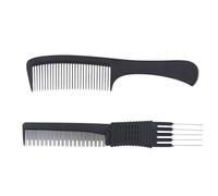 Peine Profesional Cb970 de Metal ABS para Peinar Cabello Rizado | Púas Metálicas, Resistente al Calor y Antiestático, para Líneas Limpias, Uso en Salón y Casa