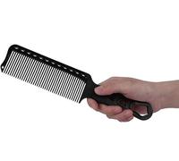 Peine profesional con parte superior plana, peine de plástico negro, herramienta ideal para mezclar el cabello para barberos