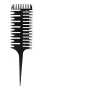 Peine profesional para teñir cabello de 3 vías, herramienta ergonómica antiestática de salón, ideal para resaltar y teñir con precisión, fabricado en plástico ABS resistente, 24,4 cm, color aleatorio