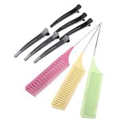 Peine Professional Hair Dye Highlighting Comb Set Efficient Split Tooth Design, Non-Slip Grip, Styling Tools(Colorful Comb Set A2)