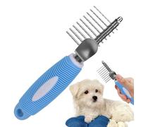 Peine Quita Nudos para Perros,Accesorios de Aseo para Mascotas de Metal,Cepillo Para Caída De Pelo Elimina Pelusa Mascotas - para Casa Viaje Exterior Interior Perro Mediano Pequeño Grande Cachorro