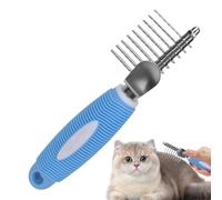 Peine Quita Nudos para Perros - Diseño Ergonómico Púas Metálicas | Cepillo Para Caída De Pelo Elimina Pelusa Mascotas,para Casa Viaje Exterior Interior Perro Mediano Pequeño Grande Cachorro