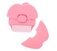 Peine Recortador de Flequillo Plástico para Niño Niña, Manual, Rosa | Corte Seguro en Casa, para Flequillo Fino y Contorno de Orejas, Diseño Tierno, Fácil Manejo