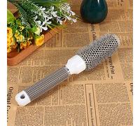 Peine redondo de hierro cerámico, 5 tamaños 19-53 mm | Mango de cerámica resistente al calor, cerdas de nailon flexibles para desenredar, cepillo para rizos de peluquería para un