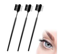 Peine removedor de manchas de lágrima, 3 cepillos de doble cara para ojos de perro, peine de aseo de doble cabeza, herramienta multiusos para mascotas pequeñas, gatos peine perro artero perros