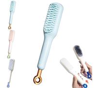 Peine retráctil mágico, peine de masaje antiestático autolimpiante, peine de masaje limpio de un solo tirón, cepillo for el cabello autolimpiante de elevación giratoria escalable (Color : Blauw)