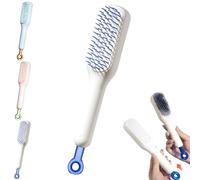 Peine retráctil mágico, peine de masaje antiestático autolimpiante, peine de masaje limpio de un solo tirón, cepillo for el cabello autolimpiante de elevación giratoria escalable (Color : White)