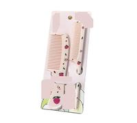 Peine Set de 2 peines for el cabello con forma fresa for niñas, fáciles usar y transportar(2pcs peach)