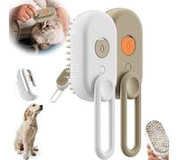 Peine Spritz Defur, 2024 Nuevo peine Spritz Defur para gatos, cepillo de agua 3 en 1, cepillo de aseo para eliminar el pelo enredado y suelto (White+Gray)