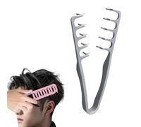 Peine Texturizador, Peine de Peinado Voluminizador de Dientes Anchos,para Raíces con Textura Esponjosa, Herramienta para Peinar el Cabello con Textura Esponjosa (Gray)