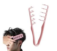 Peine Texturizador, Peine de Peinado Voluminizador de Dientes Anchos,para Raíces con Textura Esponjosa, Herramienta para Peinar el Cabello con Textura Esponjosa (Pink)