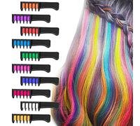 Peine Tiete Tiza para el cabello BATTOP Kit de 10 Peine Colores Profesionales para el Pelo DIY Pelo Temporal para Niñas