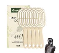 Peine tonificante para el cabello, cepillo desenredante con cerdas suaves flexibles, cepillo desenredante para cabello liso, rizado y mojado, cepillo suave sin tirones para uso en salón y viajes (5