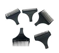 Peine Universal For Recortadora De Cabello, Protector Negro, Compatible Con Kemei KM-2293 Y KM-2299 (1, 2, 3, 4 Y 5 Mm)