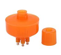 Peine vacío para el cuero cabelludo, unisex, aleación de masaje, portátil, a prueba de saltos, aplicador de cuero cabelludo para el hogar (naranja)