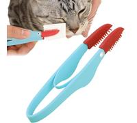 Peine Vitsrisea para eliminar manchas de lágrimas, cabeza de cepillo de silicona, para mascotas con un mango no deslizante | Cepillo para mascotas