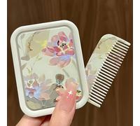 Peine y Espejo Portátil para Flores - Plástico ABS Duradero, Adecuado para Todo Tipo de Peinados, con Diseño Plegable Ideal para Estilizar sobre