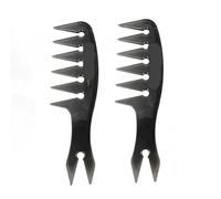 Peines 5pc Wide Teeth Hairbrush Men Hair Beard Trim Hairdressing Brush Hairstyle Barber Styling Tools Salon Accessories(Light Purple)