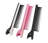 Peines con pinza para cardar, 3 piezas de peines de plástico para cardar, peines profesionales para plancha, herramientas para teñir, peinar, recortar, recortar y planchar