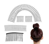 Peines de alambre para el cabello, peines de cerdas flexibles, herramienta de peinado sin esfuerzo, peines laterales elásticos con pasador en U, clips decorativos para flecos, accesorios de peinado