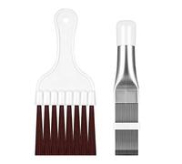 Peines de Aleta de Condensador de Aire Acondicionado, 2 Piezas Peine de Láminas de Acero Inoxidable Aleta Limpieza Cepillo Evaporador Enfriador Herramienta de Reparación