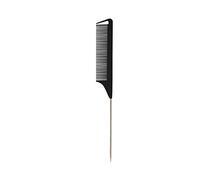 Peines de dientes finos, pasador de metal, antiestático, estilo de cola de rata, peine de pelo, recortadora de bordes de pelo, herramientas de peluquería