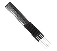 Peines de elevación con punta de metal, peines traseros con púa de metal, peine para peinar el cabello
