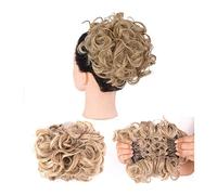Peines de moño para mujer, extensiones de cola de caballo con clip para mujeres, extensiones de moño de pelo rizado desordenado, postizo Updo, moño de pelo fácil de estirar (color: Q8-16P613)