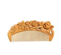 Peines de peinado Peine de barba Retro for hombre, peine de pelo corto de madera maciza, peine de estilismo for el hogar, peine de viaje portátil Peine de pelo rizado