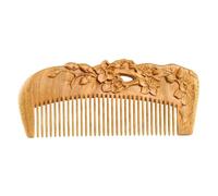 Peines de peinado Peine for el cabello tallado en madera Retro, peine for el cabello for hombres, peine de madera for masaje del cuero cabelludo, peine portátil Peine de pelo rizado