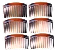 Peines del cabello, peine lateral francés para mujeres 6pcs 3 x2 exquisitos peines de cabello en forma de hoja peinados de plástico de bricolaje peine peinador de peinado decorativo para peinar para