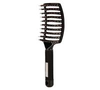 Peines Hairbrush Professional Women Comb Wet Hair Brush Massage for Hairdresser Hairdressing Tools(Bristle Black)