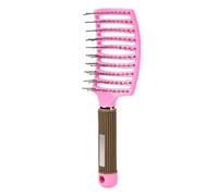 Peines Hairbrush Professional Women Comb Wet Hair Brush Massage for Hairdresser Hairdressing Tools(Nylon Pink)