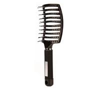Peines Hairbrush Professional Women Comb Wet Hair Brush Massage for Hairdresser Hairdressing Tools(Nylon Black)