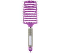 Peines Large Curved Comb Massage Fluffy Shaping Arc Row Curly Hair Ribs(PURPLE)