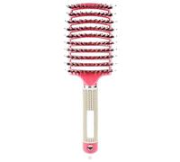 Peines Large Curved Comb Massage Fluffy Shaping Arc Row Curly Hair Ribs(Red mane)