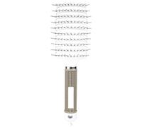 Peines Large Curved Comb Massage Fluffy Shaping Arc Row Curly Hair Ribs(WHITE)